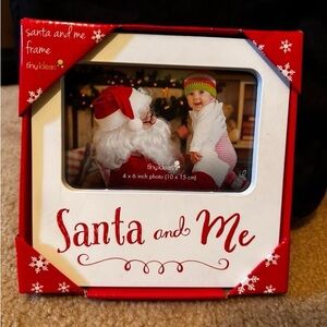 Tiny Ideas Santa and Me Holiday Frame - Red and White